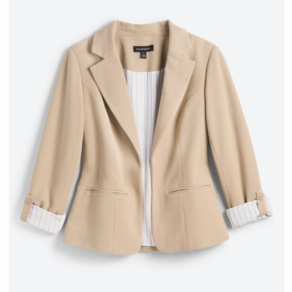 Tan Knit Blazer